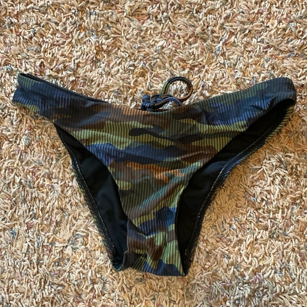 Women's Junior's Camo Western Coastal Cowgirl Minimalist Bikini Swimsuit Bottoms